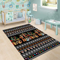 Mexican Sumbrero and Snowman Christmas Area Rug Feliz Navidad Mexico - Wonder Print Shop