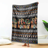 Mexican Sumbrero and Snowman Christmas Blanket Feliz Navidad Mexico - Wonder Print Shop