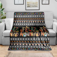 Mexican Sumbrero and Snowman Christmas Blanket Feliz Navidad Mexico - Wonder Print Shop