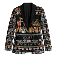 Mexican Sumbrero and Snowman Christmas Blazer Feliz Navidad Mexico - Wonder Print Shop