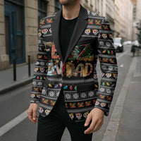 Mexican Sumbrero and Snowman Christmas Blazer Feliz Navidad Mexico - Wonder Print Shop