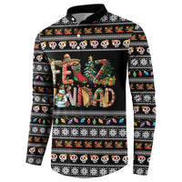 Mexican Sumbrero and Snowman Christmas Button Sweatshirt Feliz Navidad Mexico - Wonder Print Shop