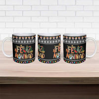 Mexican Sumbrero and Snowman Christmas Ceramic Mug Feliz Navidad Mexico - Wonder Print Shop