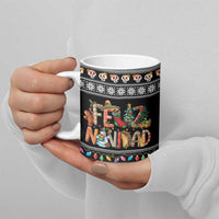 Mexican Sumbrero and Snowman Christmas Ceramic Mug Feliz Navidad Mexico - Wonder Print Shop