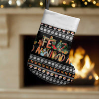 Mexican Sumbrero and Snowman Christmas Stocking Feliz Navidad Mexico - Wonder Print Shop