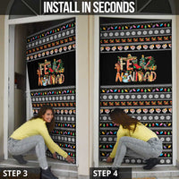 Mexican Sumbrero and Snowman Christmas Door Cover Feliz Navidad Mexico - Wonder Print Shop