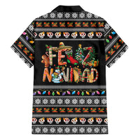 Mexican Sumbrero and Snowman Christmas Family Matching Off The Shoulder Long Sleeve Dress and Hawaiian Shirt Feliz Navidad Mexico - Wonder Print Shop