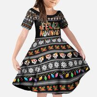 Mexican Sumbrero and Snowman Christmas Family Matching Off Shoulder Maxi Dress and Hawaiian Shirt Feliz Navidad Mexico - Wonder Print Shop
