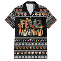 Mexican Sumbrero and Snowman Christmas Family Matching Off Shoulder Maxi Dress and Hawaiian Shirt Feliz Navidad Mexico - Wonder Print Shop