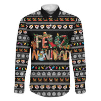 Mexican Sumbrero and Snowman Christmas Family Matching Off Shoulder Maxi Dress and Hawaiian Shirt Feliz Navidad Mexico - Wonder Print Shop