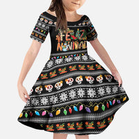 Mexican Sumbrero and Snowman Christmas Family Matching Puletasi and Hawaiian Shirt Feliz Navidad Mexico - Wonder Print Shop