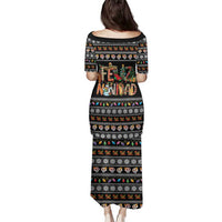 Mexican Sumbrero and Snowman Christmas Family Matching Puletasi and Hawaiian Shirt Feliz Navidad Mexico - Wonder Print Shop