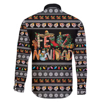 Mexican Sumbrero and Snowman Christmas Family Matching Short Sleeve Bodycon Dress and Hawaiian Shirt Feliz Navidad Mexico - Wonder Print Shop