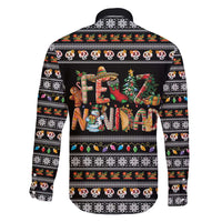 Mexican Sumbrero and Snowman Christmas Family Matching Summer Maxi Dress and Hawaiian Shirt Feliz Navidad Mexico - Wonder Print Shop