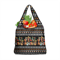 Mexican Sumbrero and Snowman Christmas Grocery Bag Feliz Navidad Mexico - Wonder Print Shop