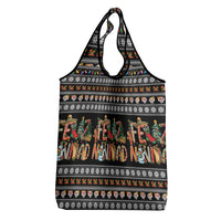 Mexican Sumbrero and Snowman Christmas Grocery Bag Feliz Navidad Mexico - Wonder Print Shop