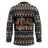 Mexican Sumbrero and Snowman Christmas Hockey Jersey Feliz Navidad Mexico - Wonder Print Shop