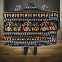 Mexican Sumbrero and Snowman Christmas Hooded Blanket Feliz Navidad Mexico - Wonder Print Shop