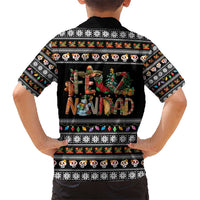 Mexican Sumbrero and Snowman Christmas Kid Hawaiian Shirt Feliz Navidad Mexico - Wonder Print Shop