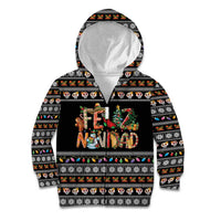 Mexican Sumbrero and Snowman Christmas Kid Hoodie Feliz Navidad Mexico - Wonder Print Shop