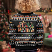Mexican Sumbrero and Snowman Christmas Kid Ugly Christmas Sweater Feliz Navidad Mexico - Wonder Print Shop