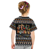 Mexican Sumbrero and Snowman Christmas Kid T Shirt Feliz Navidad Mexico - Wonder Print Shop