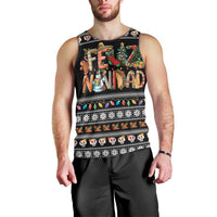 Mexican Sumbrero and Snowman Christmas Men Tank Top Feliz Navidad Mexico - Wonder Print Shop
