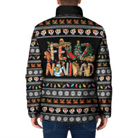 Mexican Sumbrero and Snowman Christmas Padded Jacket Feliz Navidad Mexico - Wonder Print Shop