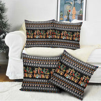 Mexican Sumbrero and Snowman Christmas Pillow Cover Feliz Navidad Mexico - Wonder Print Shop