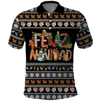 Mexican Sumbrero and Snowman Christmas Polo Shirt Feliz Navidad Mexico - Wonder Print Shop