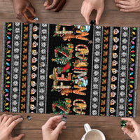 Mexican Sumbrero and Snowman Christmas Puzzle Feliz Navidad Mexico - Wonder Print Shop