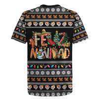 Mexican Sumbrero and Snowman Christmas Rugby Jersey Feliz Navidad Mexico - Wonder Print Shop