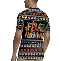 Mexican Sumbrero and Snowman Christmas Rugby Jersey Feliz Navidad Mexico - Wonder Print Shop