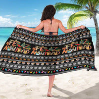 Mexican Sumbrero and Snowman Christmas Sarong Feliz Navidad Mexico - Wonder Print Shop