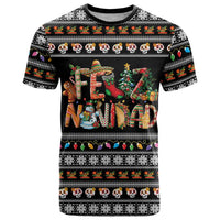 Mexican Sumbrero and Snowman Christmas T Shirt Feliz Navidad Mexico - Wonder Print Shop