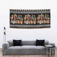 Mexican Sumbrero and Snowman Christmas Tapestry Feliz Navidad Mexico - Wonder Print Shop