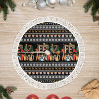 Mexican Sumbrero and Snowman Christmas Tree Skirt Feliz Navidad Mexico - Wonder Print Shop