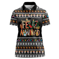 Mexican Sumbrero and Snowman Christmas Women Polo Shirt Feliz Navidad Mexico - Wonder Print Shop