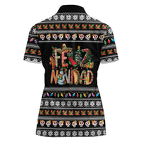 Mexican Sumbrero and Snowman Christmas Women Polo Shirt Feliz Navidad Mexico - Wonder Print Shop
