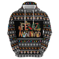Mexican Sumbrero and Snowman Christmas Zip Hoodie Feliz Navidad Mexico - Wonder Print Shop