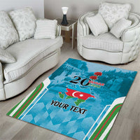 Personalized Azerbaijan Black January Area Rug 20 Yanvar 1990 LT9 - Wonder Print Shop