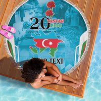Personalized Azerbaijan Black January Beach Blanket 20 Yanvar 1990 LT9 - Wonder Print Shop