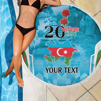 Personalized Azerbaijan Black January Beach Blanket 20 Yanvar 1990 LT9 - Wonder Print Shop