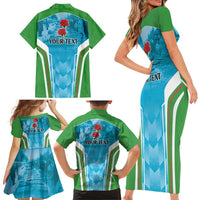 Personalized Azerbaijan Black January Family Matching Short Sleeve Bodycon Dress and Hawaiian Shirt 20 Yanvar 1990 - Wonder Print Shop