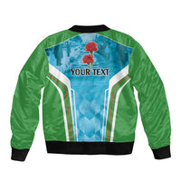 Personalized Azerbaijan Black January Sleeve Zip Bomber Jacket 20 Yanvar 1990 - Wonder Print Shop