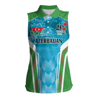 Personalized Azerbaijan Black January Women Sleeveless Polo Shirt 20 Yanvar 1990 - Wonder Print Shop