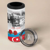 Azerbaijan Qara Yanvar 4 in 1 Can Cooler Tumbler with Flag Style LT9 - Wonder Print Shop