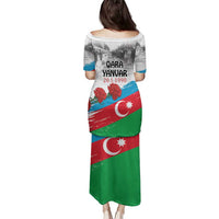 Azerbaijan Qara Yanvar Family Matching Puletasi and Hawaiian Shirt with Flag Style - Wonder Print Shop