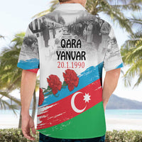 Azerbaijan Qara Yanvar Hawaiian Shirt with Flag Style - Wonder Print Shop