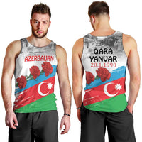 Azerbaijan Qara Yanvar Men Tank Top with Flag Style - Wonder Print Shop